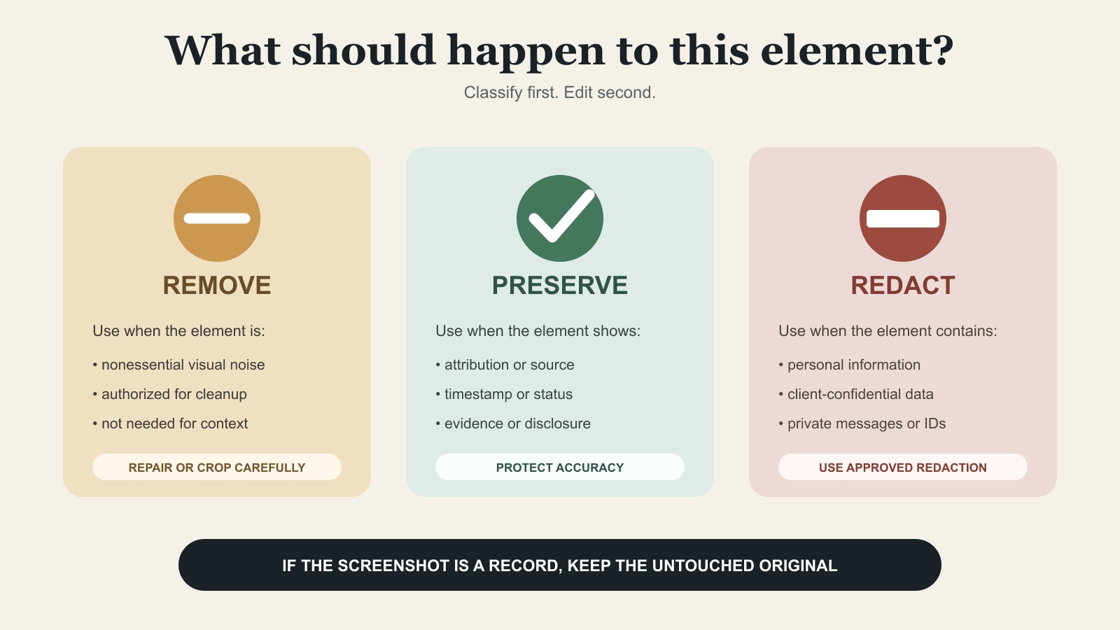 how to deal with different elements