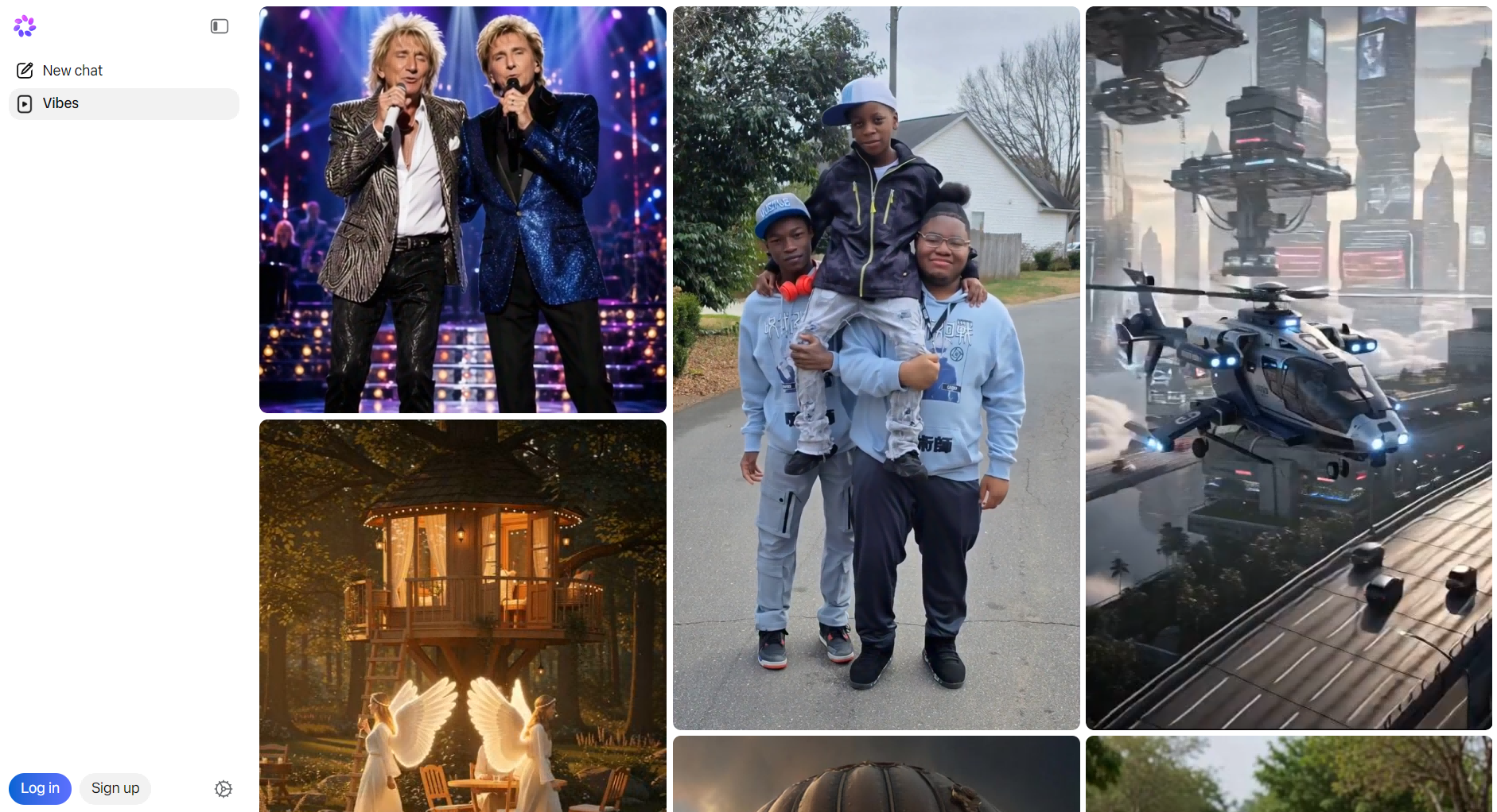 Vibes AI by Meta interface displaying watermark-free social media video creation templates.