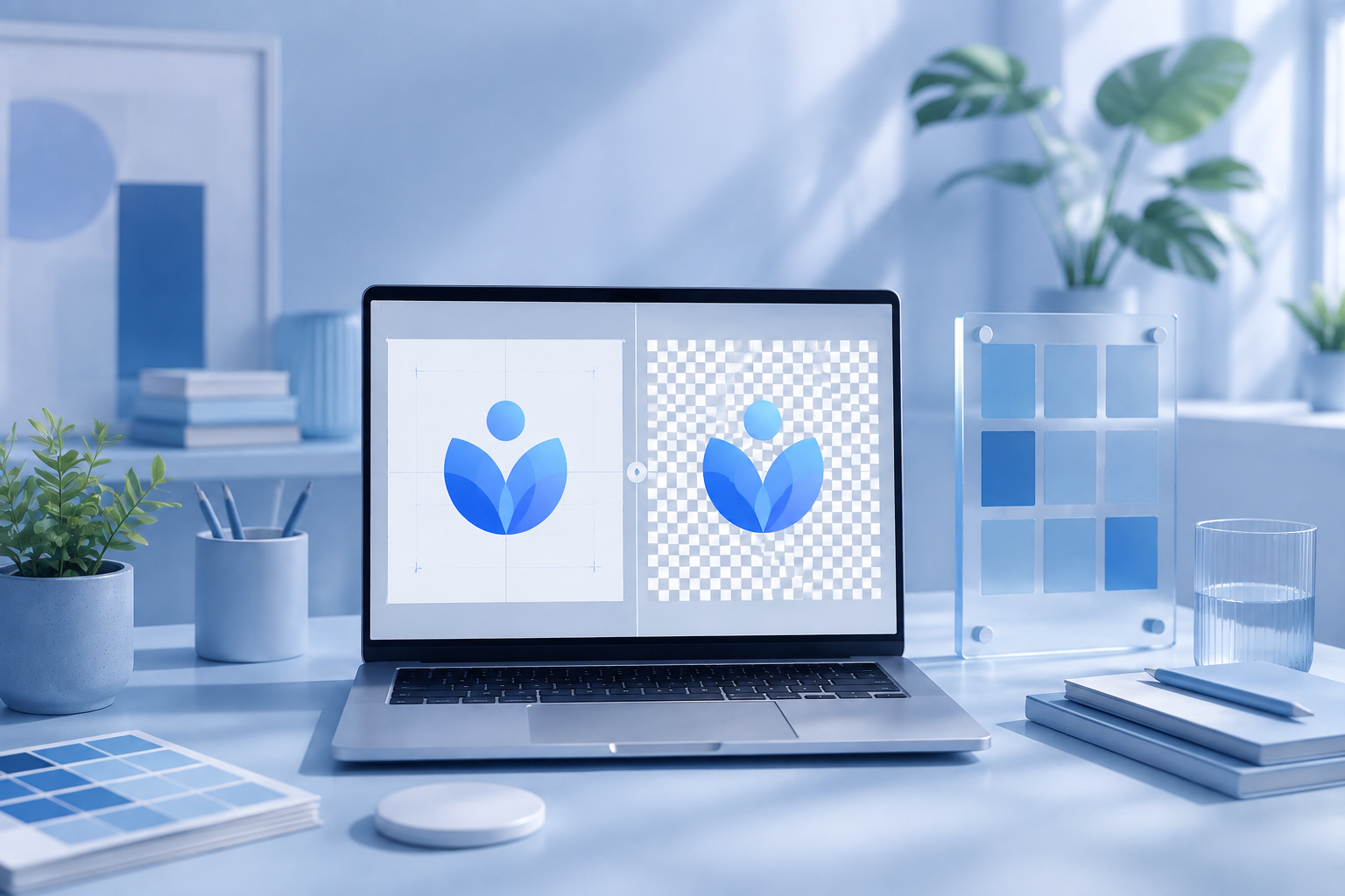 AI logo background remover tool creating transparent PNG logo