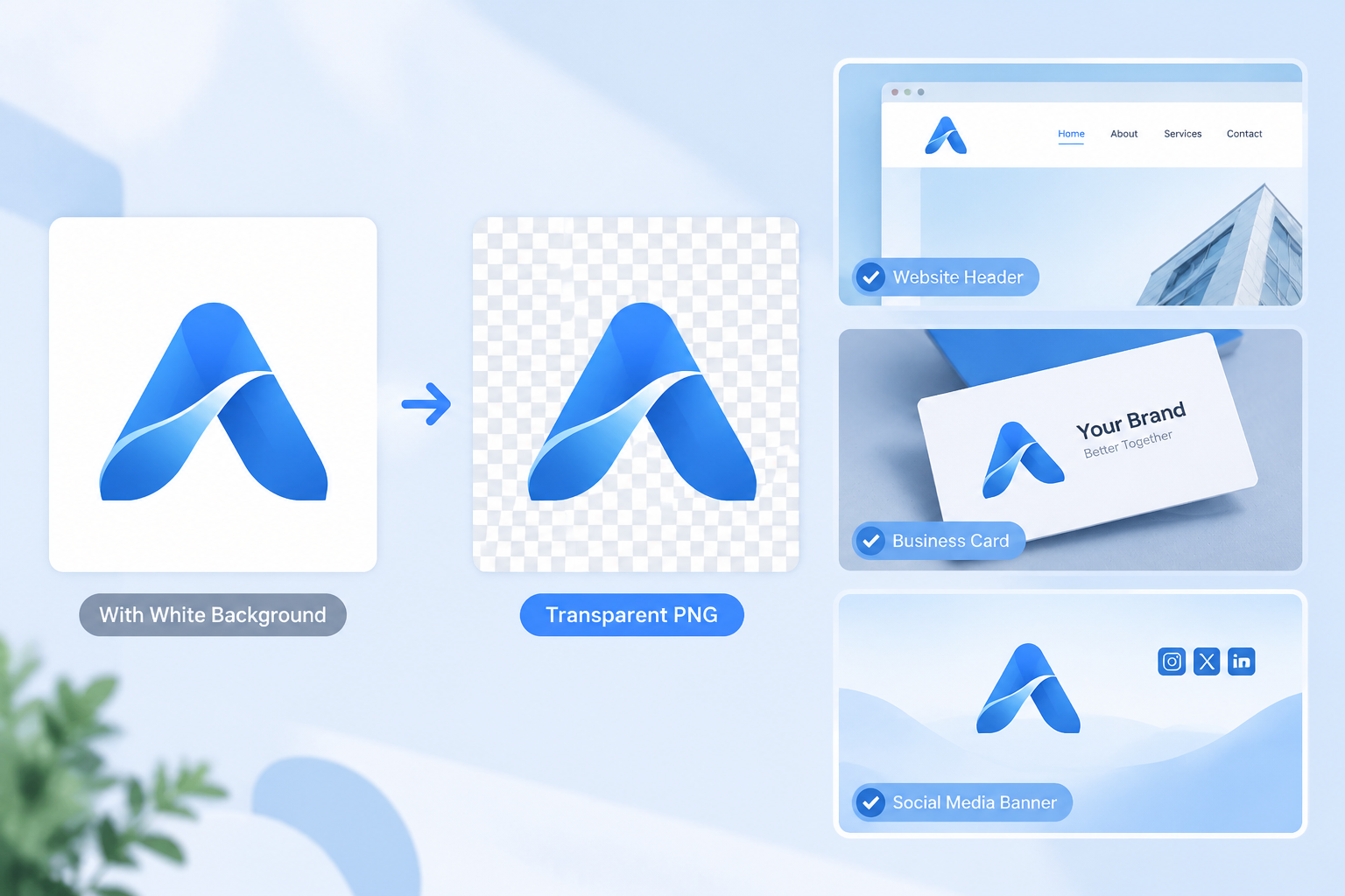 remove white background from logo and creating transparent PNG
