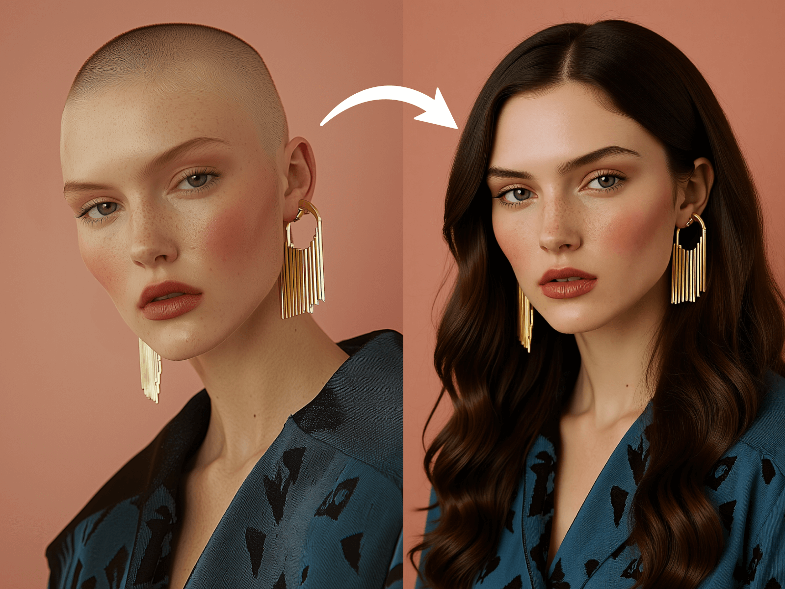 turn a Crew cut into a long hair