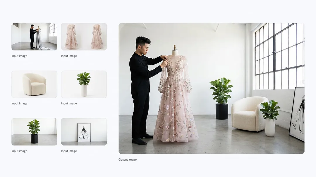 Combines different elements