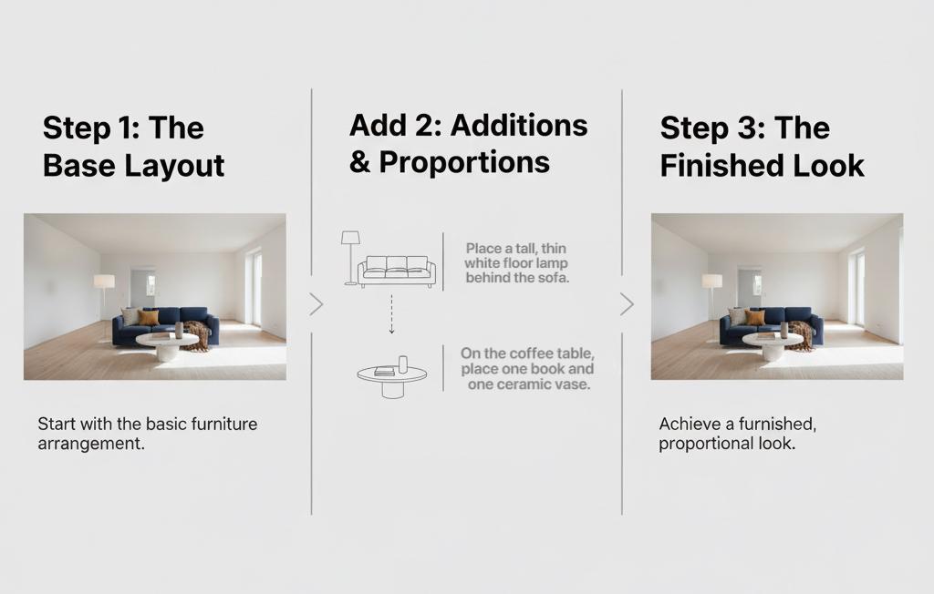 An infographic-style poster showcasing Layout and Proportion Control.