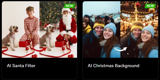 AI Santa Filter AI Christmas Background