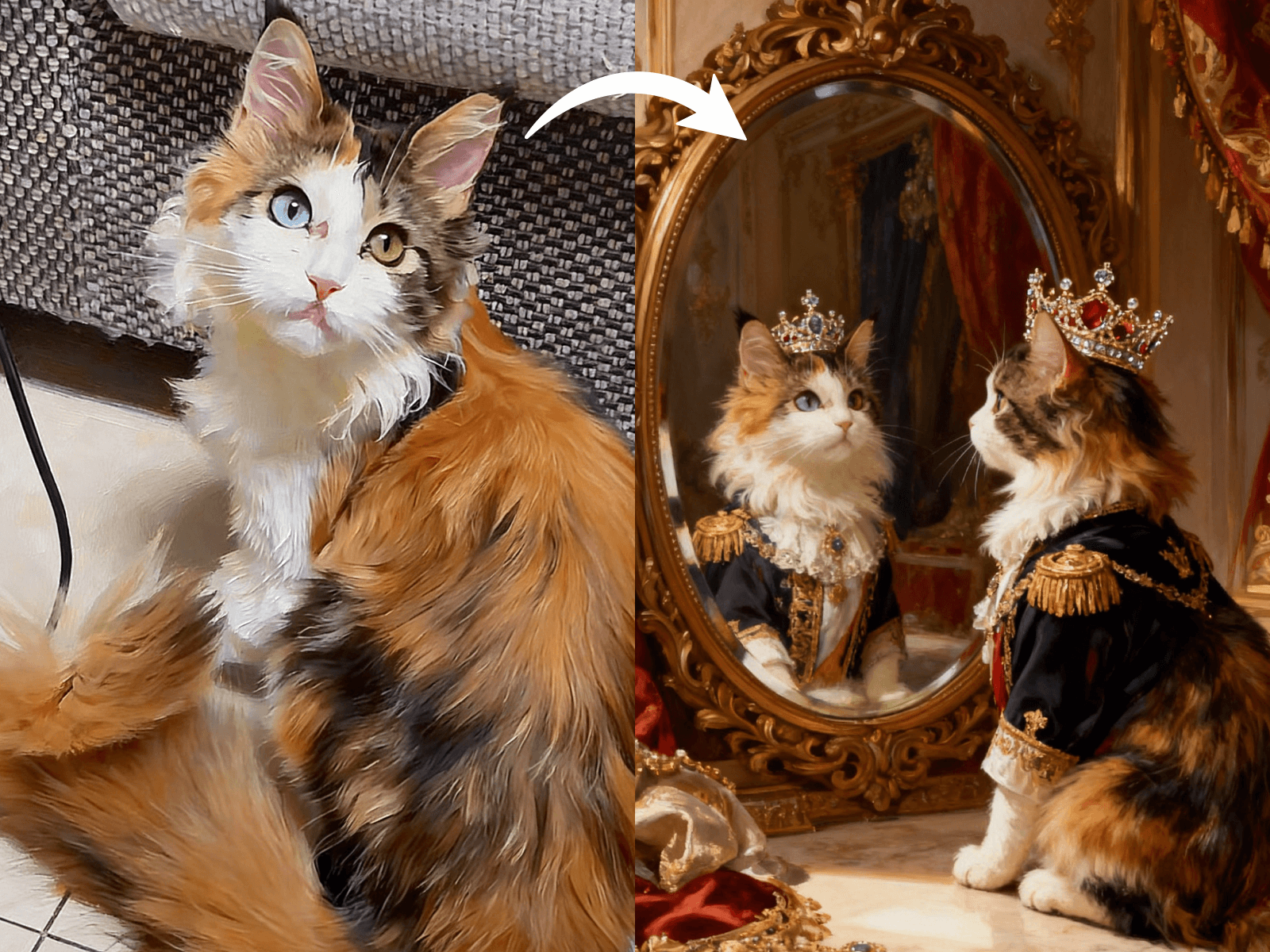 mirror pet portrait