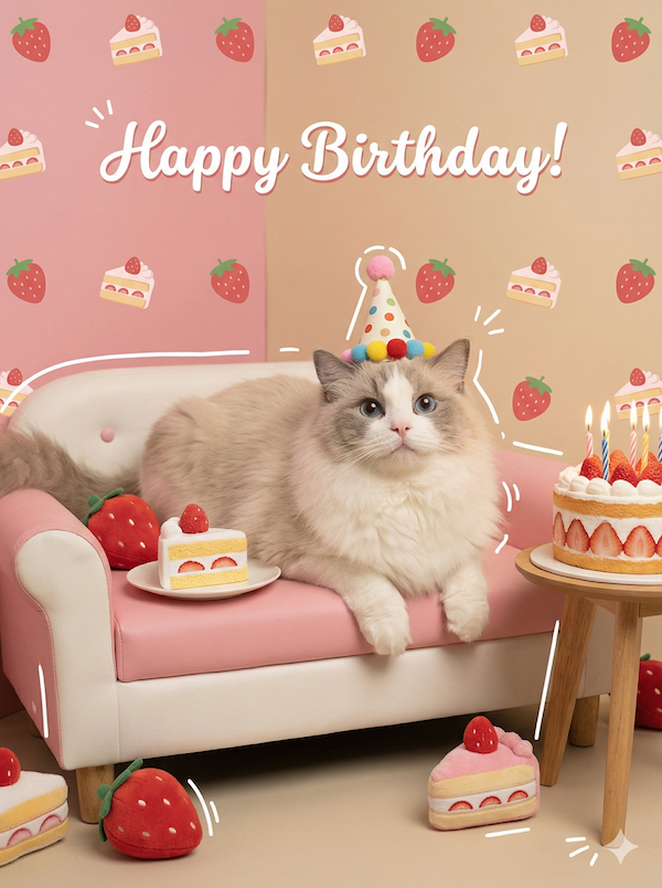 ai generated pet portrait for birthday
