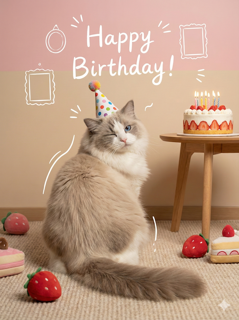 ai generated pet portrait for birthday