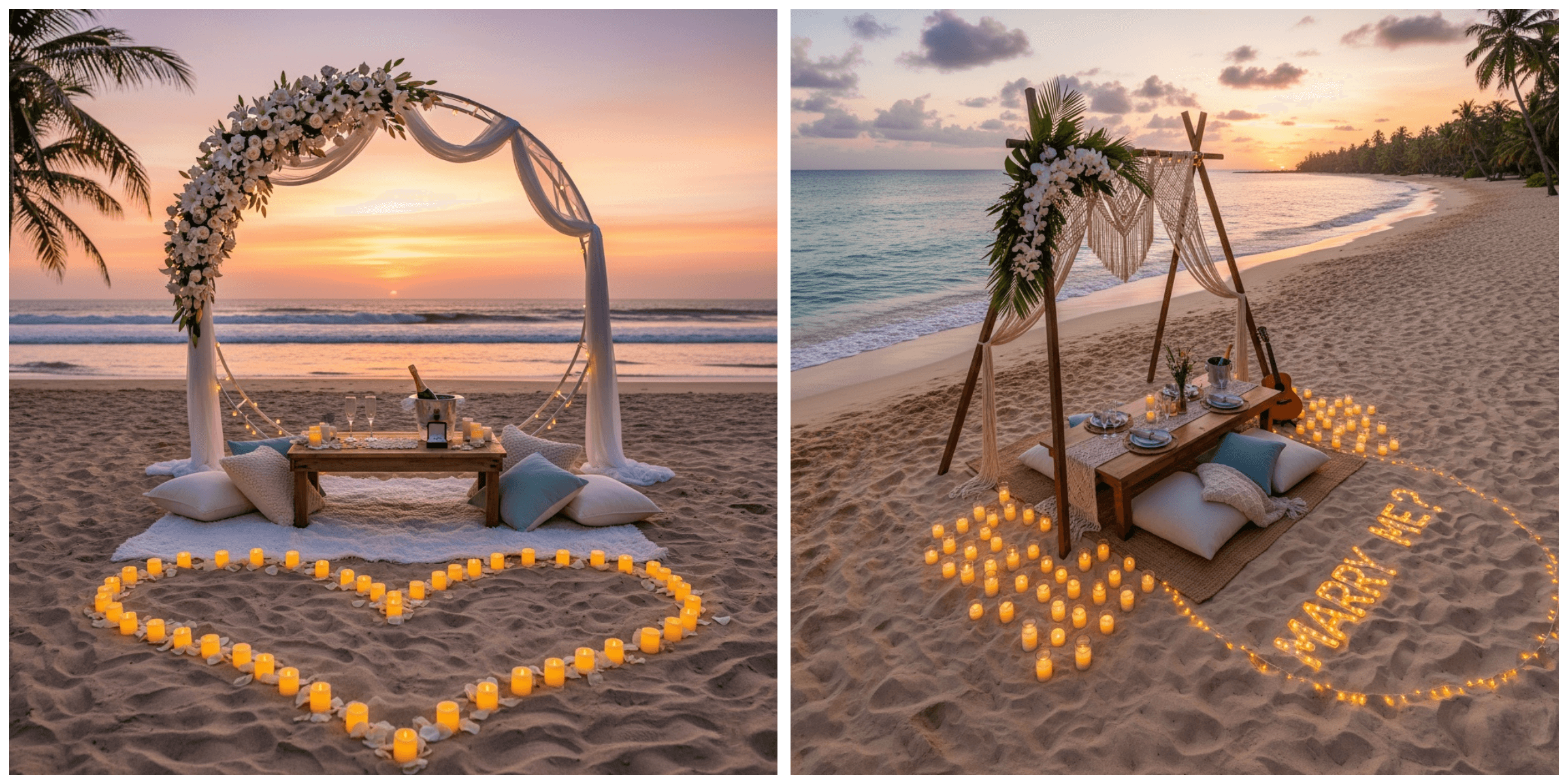 beach proposal idea visuals using ai text-to-image generator