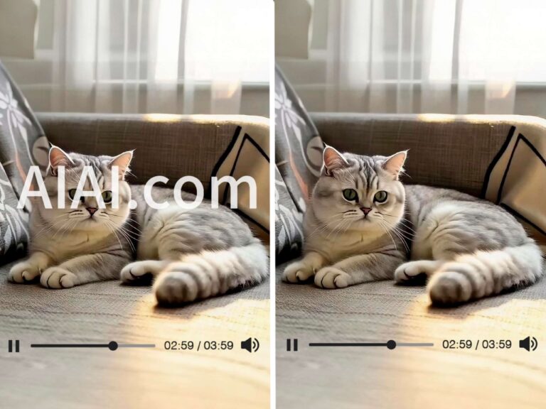 Using a video watermark remover to clean up a video about a cat, showing fast processing and clean results without damaging video quality.