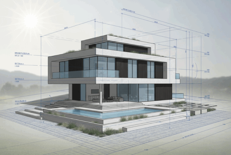 Ai generated CAD design tool house Building