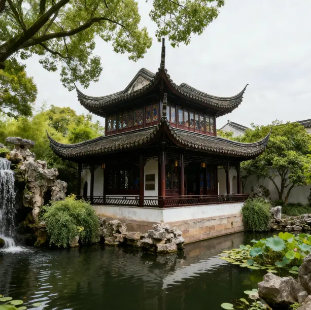AI architecture generator creating a Chinese garden
