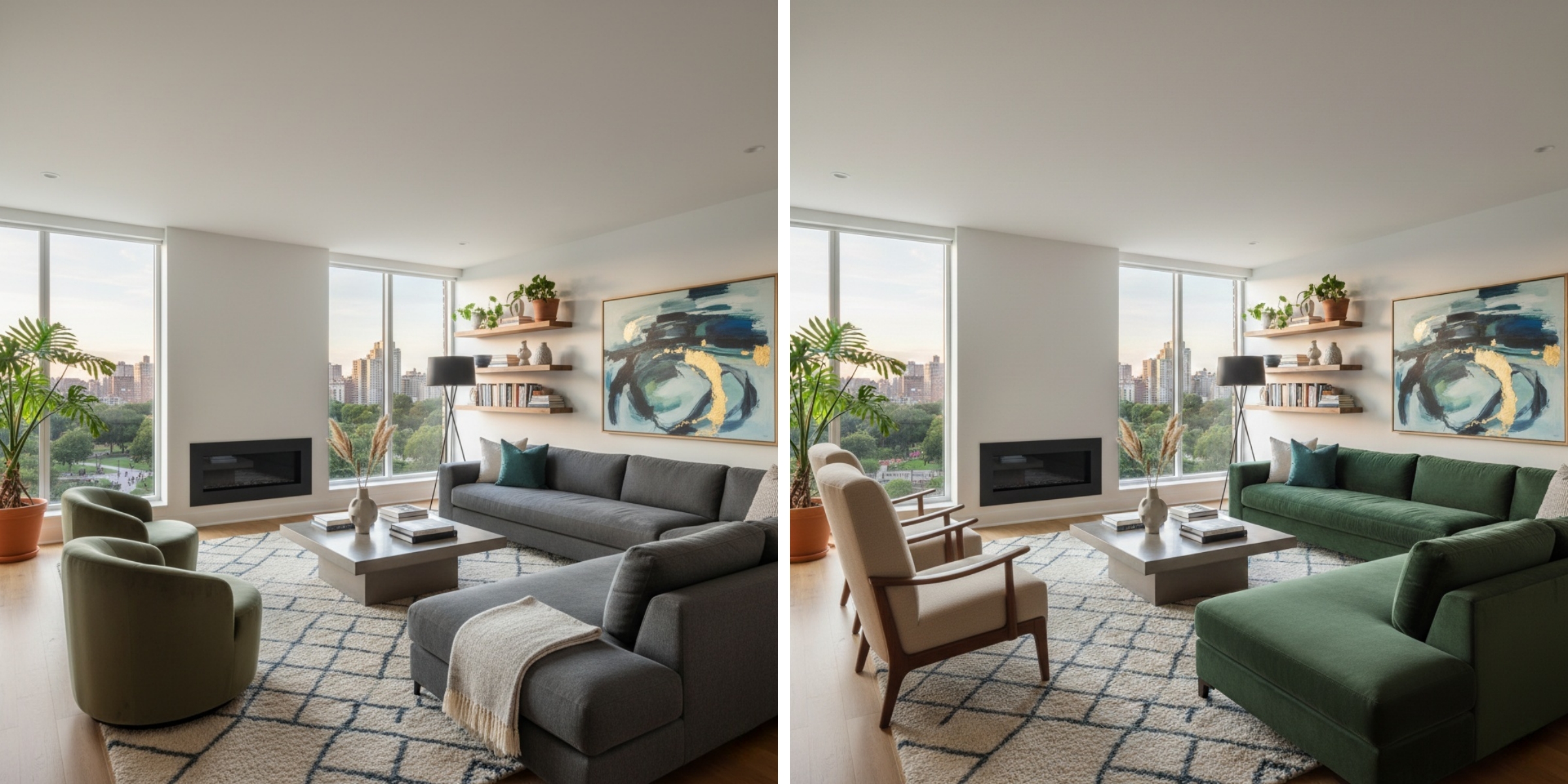 living room before and after home design generator 