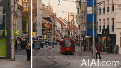 Before and after comparison showing how to remove watermark from video using AI, with the watermark cleanly eliminated and the original video background restored for a natural and seamless result