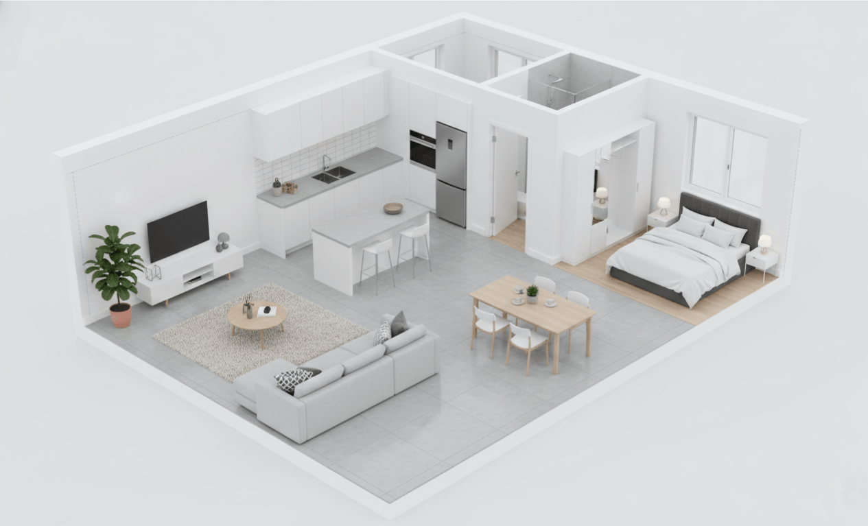 apartment 3D floor plan