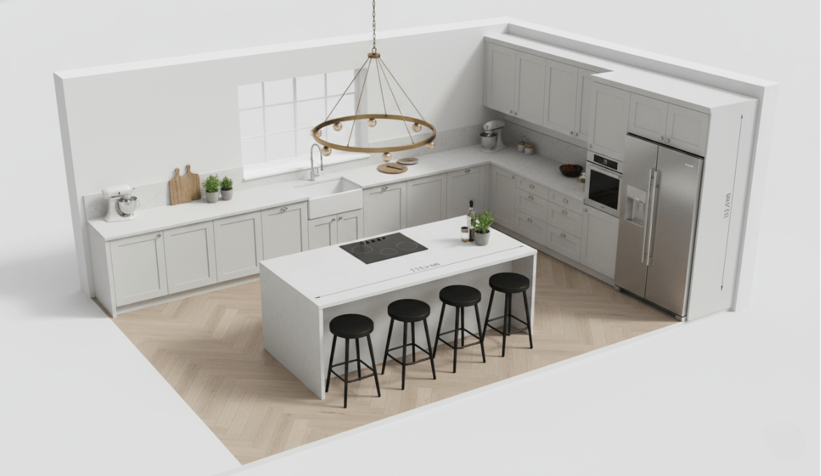 Kitchen 3D Floor Plan