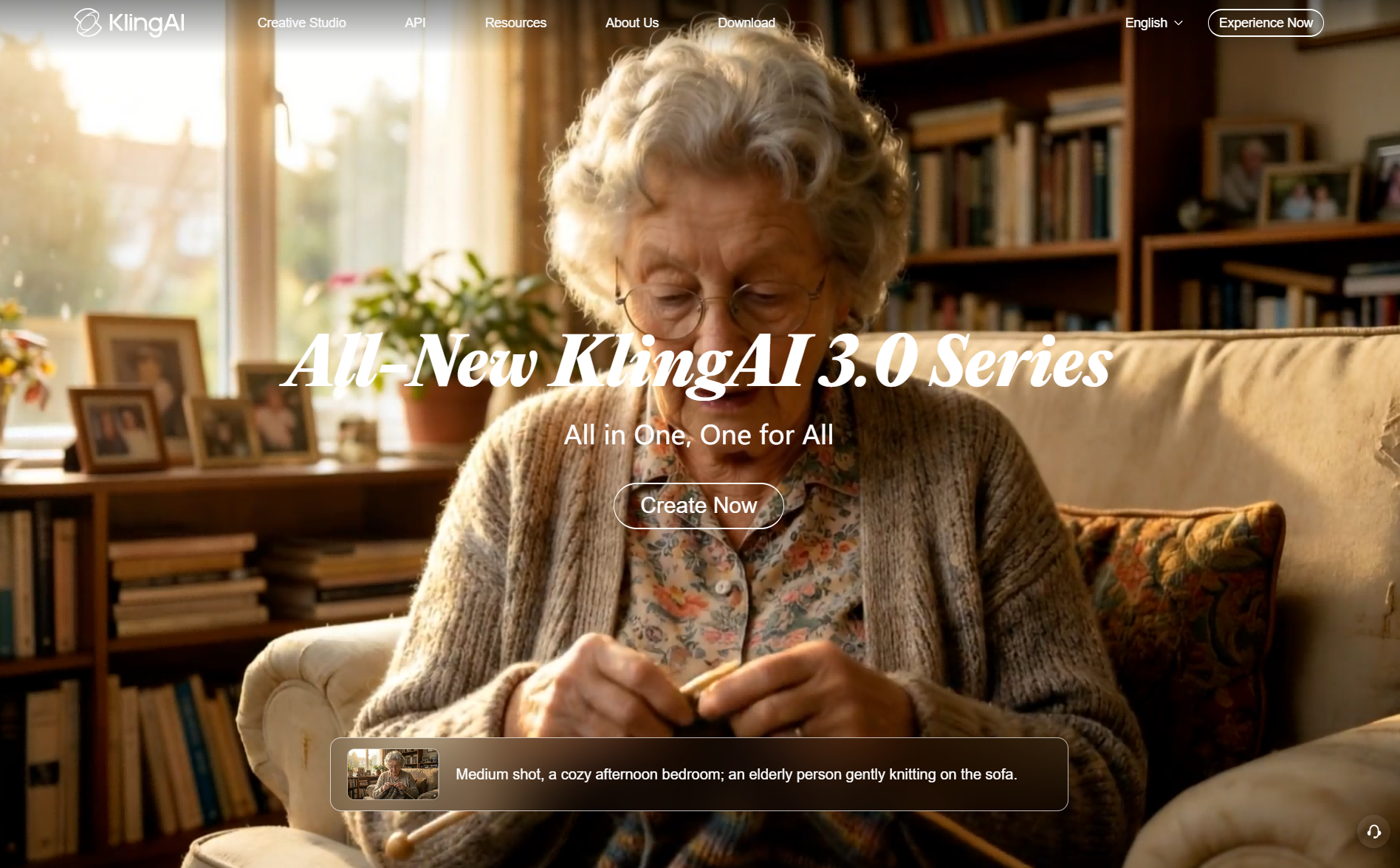 Alt Text: All-New KlingAI 3.0 series homepage displaying high-definition realistic video generation capabilities.