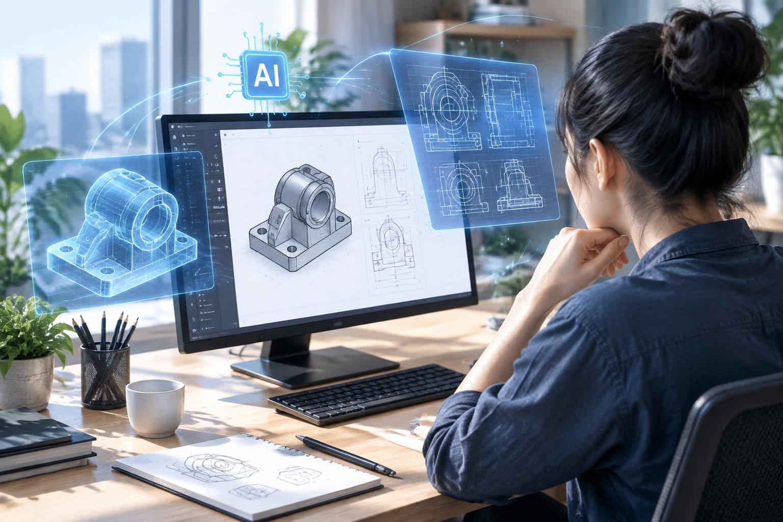 AI CAD Drawing Generator Tool creating CAD designs with artificial intelligence