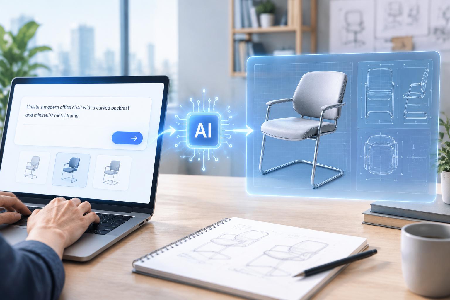 AI Text to CAD Generator converting ideas into CAD design concepts
