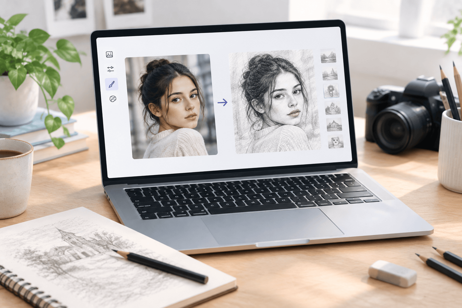 How an AI Pencil Drawing Generator transforms photos into pencil sketches